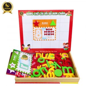 Hộp bảng chữ số nam châm Vijago